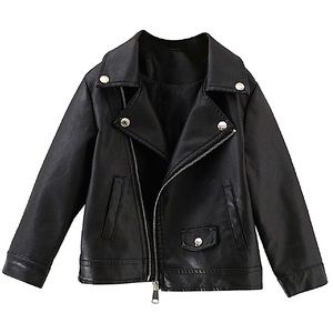 GIRLS FAUX LEATHER JACKET